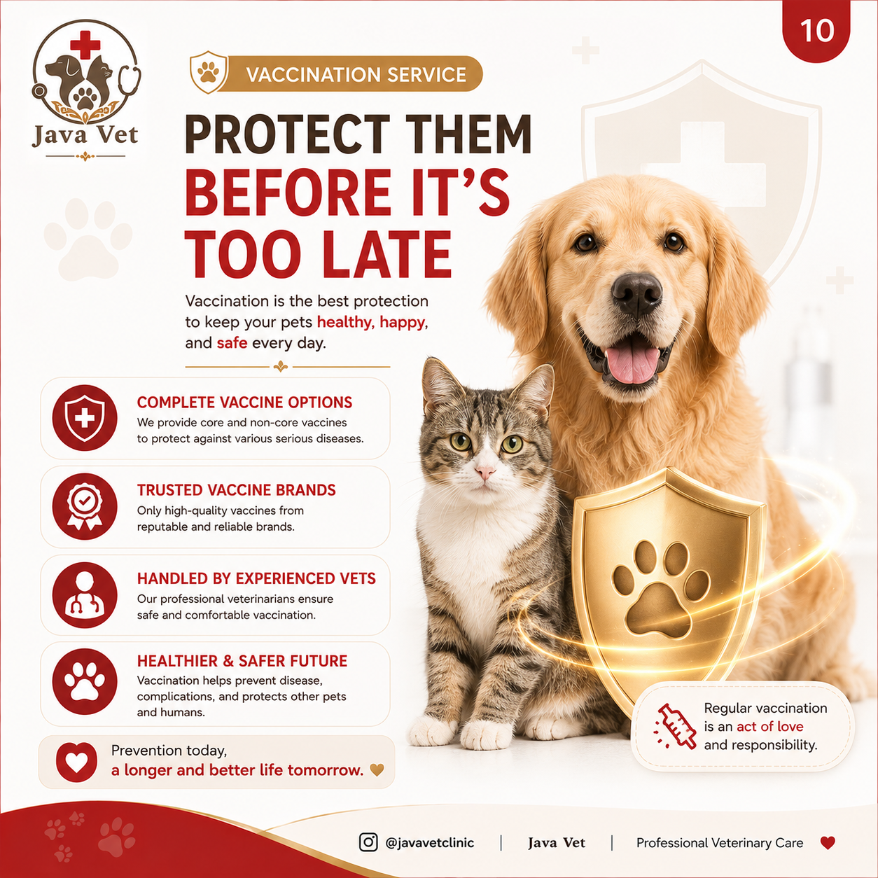 Pet vaccination Bali for cats and dogs at Java Vet Seseh